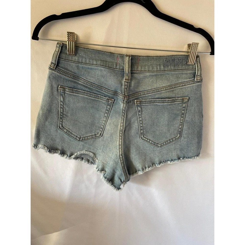 Blue Jean Shorts size 4 pink Victoria's Secret - Picture 4 of 8